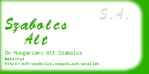 szabolcs alt business card